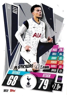 Sticker Dele Alli - UEFA Champions League 2020-2021. Match Attax n. TOT12 - Panini
