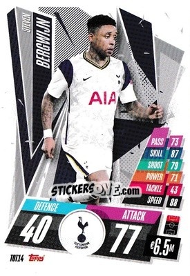Sticker Steven Bergwijn - UEFA Champions League 2020-2021. Match Attax n. TOT14 - Panini