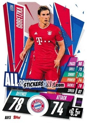 Sticker Leon Goretzka - UEFA Champions League 2020-2021. Match Attax n. BAY3 - Panini