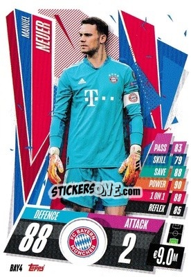 Sticker Manuel Neuer - UEFA Champions League 2020-2021. Match Attax n. BAY4 - Panini