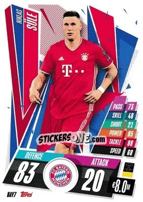 Sticker Niklas Süle - UEFA Champions League 2020-2021. Match Attax - Panini