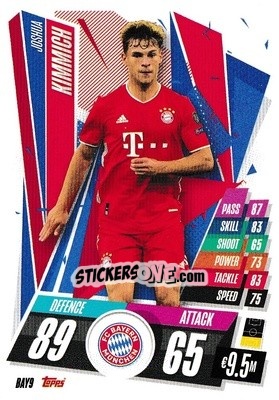 Sticker Joshua Kimmich - UEFA Champions League 2020-2021. Match Attax n. BAY9 - Panini