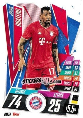 Sticker Jérôme Boateng - UEFA Champions League 2020-2021. Match Attax n. BAY10 - Panini