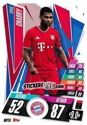 Sticker Serge Gnabry - UEFA Champions League 2020-2021. Match Attax n. BAY16 - Panini