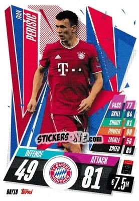 Sticker Ivan Perišic - UEFA Champions League 2020-2021. Match Attax n. BAY18 - Panini