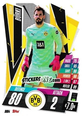 Sticker Roman Bürki - UEFA Champions League 2020-2021. Match Attax n. DOR4 - Panini