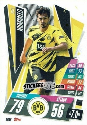 Sticker Mats Hummels - UEFA Champions League 2020-2021. Match Attax n. DOR6 - Panini