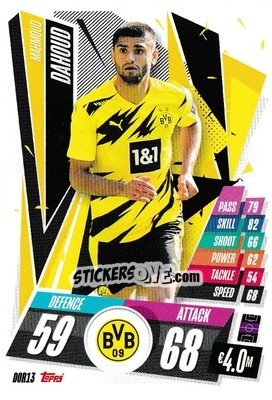 Sticker Mahmoud Dahoud - UEFA Champions League 2020-2021. Match Attax n. DOR13 - Panini