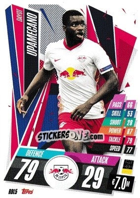 Sticker Dayot Upamecano - UEFA Champions League 2020-2021. Match Attax n. RBL5 - Panini