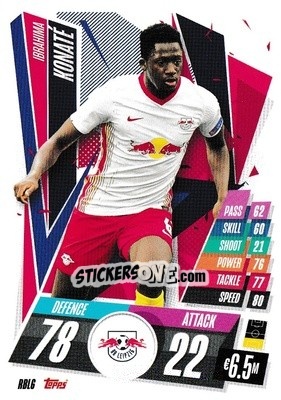 Sticker Ibrahima Konaté - UEFA Champions League 2020-2021. Match Attax n. RBL6 - Panini