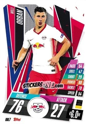 Sticker Willi Orban - UEFA Champions League 2020-2021. Match Attax n. RBL7 - Panini