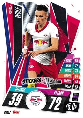 Sticker Hannes Wolf - UEFA Champions League 2020-2021. Match Attax n. RBL17 - Panini
