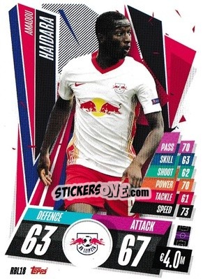 Sticker Amadou Haidara - UEFA Champions League 2020-2021. Match Attax n. RBL18 - Panini