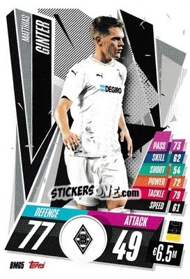 Sticker Matthias Ginter - UEFA Champions League 2020-2021. Match Attax n. BMG5 - Panini