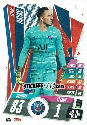 Sticker Keylor Navas - UEFA Champions League 2020-2021. Match Attax n. PSG4 - Panini