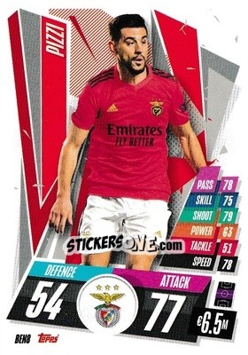 Cromo Pizzi - UEFA Champions League 2020-2021. Match Attax n. BEN8 - Panini