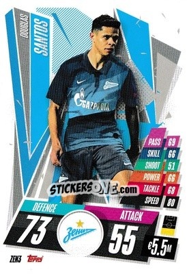 Sticker Douglas Santos - UEFA Champions League 2020-2021. Match Attax n. ZEN3 - Panini