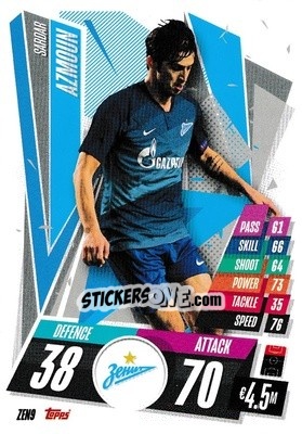 Sticker Sardar Azmoun - UEFA Champions League 2020-2021. Match Attax n. ZEN9 - Panini