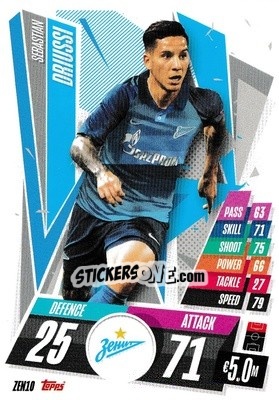 Sticker Sebastian Driussi - UEFA Champions League 2020-2021. Match Attax n. ZEN10 - Panini