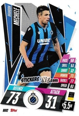 Sticker Brandon Mechele - UEFA Champions League 2020-2021. Match Attax n. BRU2 - Panini