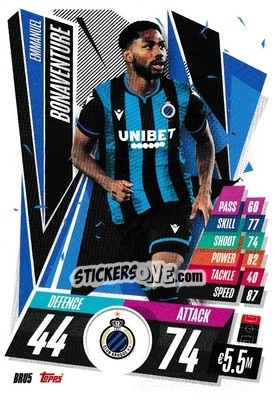 Sticker Emmanuel Bonaventure - UEFA Champions League 2020-2021. Match Attax n. BRU5 - Panini