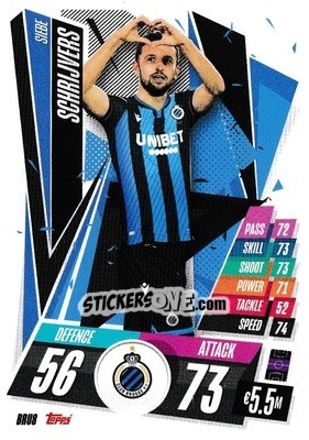 Cromo Siebe Schrijvers - UEFA Champions League 2020-2021. Match Attax n. BRU8 - Panini