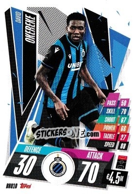 Sticker David Okereke - UEFA Champions League 2020-2021. Match Attax n. BRU10 - Panini