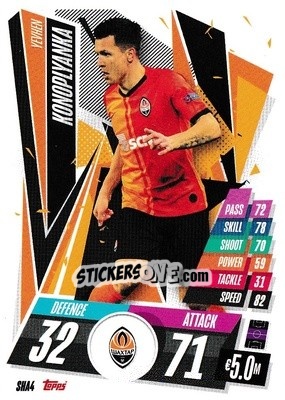 Sticker Yevhen Konoplyanka - UEFA Champions League 2020-2021. Match Attax n. SHA4 - Panini