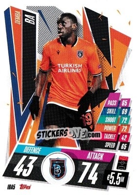 Sticker Demba Ba - UEFA Champions League 2020-2021. Match Attax n. IBA5 - Panini