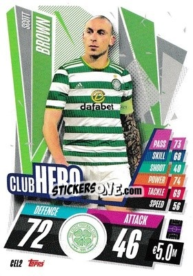 Sticker Scott Brown - UEFA Champions League 2020-2021. Match Attax n. CEL2 - Panini