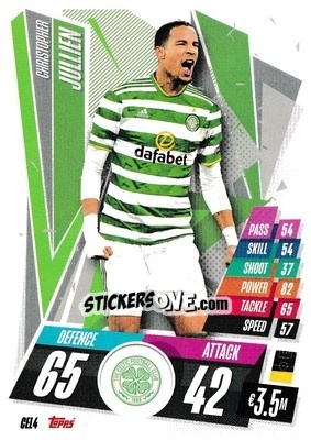 Sticker Christopher Jullien - UEFA Champions League 2020-2021. Match Attax n. CEL4 - Panini