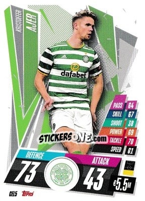 Sticker Kristoffer Ajer - UEFA Champions League 2020-2021. Match Attax n. CEL5 - Panini