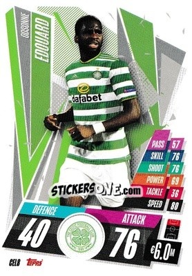 Sticker Odsonne Edouard - UEFA Champions League 2020-2021. Match Attax n. CEL8 - Panini