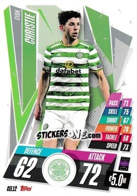 Sticker Ryan Christie - UEFA Champions League 2020-2021. Match Attax n. CEL12 - Panini