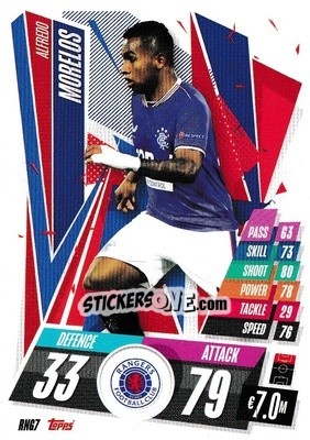 Sticker Alfredo Morelos - UEFA Champions League 2020-2021. Match Attax n. RNG7 - Panini