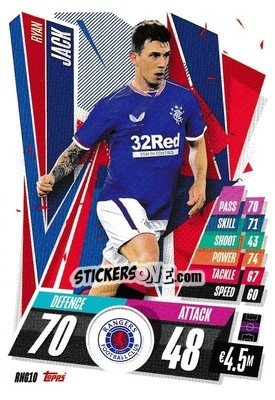 Sticker Ryan Jack - UEFA Champions League 2020-2021. Match Attax n. RNG10 - Panini