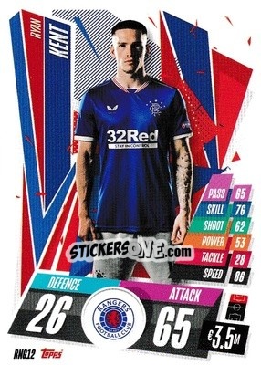 Sticker Ryan Kent - UEFA Champions League 2020-2021. Match Attax n. RNG12 - Panini