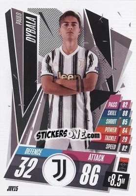 Sticker Paulo Dybala - UEFA Champions League 2020-2021. Match Attax n. JUV15 - Panini