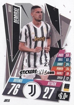 Sticker Merih Demiral - UEFA Champions League 2020-2021. Match Attax n. JUV16 - Panini