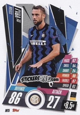 Sticker Stefan de Vrij - UEFA Champions League 2020-2021. Match Attax n. INT5 - Panini
