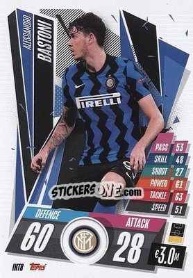 Sticker Alessandro Bastoni - UEFA Champions League 2020-2021. Match Attax n. INT8 - Panini