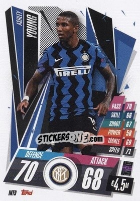 Sticker Ashley Young - UEFA Champions League 2020-2021. Match Attax n. INT9 - Panini