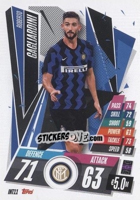 Sticker Roberto Gagliardini - UEFA Champions League 2020-2021. Match Attax n. INT11 - Panini