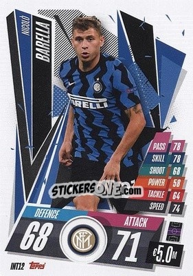 Sticker Nicolò Barella - UEFA Champions League 2020-2021. Match Attax n. INT12 - Panini