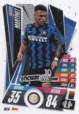 Sticker Lautaro Martinez - UEFA Champions League 2020-2021. Match Attax n. INT16 - Panini