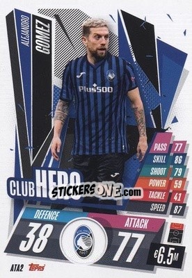 Sticker Alejandro Gomez - UEFA Champions League 2020-2021. Match Attax n. ATA2 - Panini