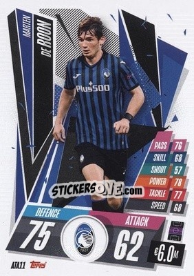 Sticker Marten De Roon - UEFA Champions League 2020-2021. Match Attax n. ATA11 - Panini