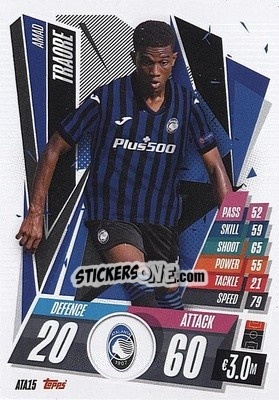 Sticker Amad Traorè - UEFA Champions League 2020-2021. Match Attax n. ATA15 - Panini