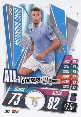 Sticker Sergej Milinkovic-Savic - UEFA Champions League 2020-2021. Match Attax n. LAZ3 - Panini