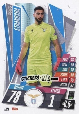 Sticker Thomas Strakosha - UEFA Champions League 2020-2021. Match Attax n. LAZ4 - Panini
